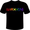 Rainbow T-Shirt "Felicidad" Black
